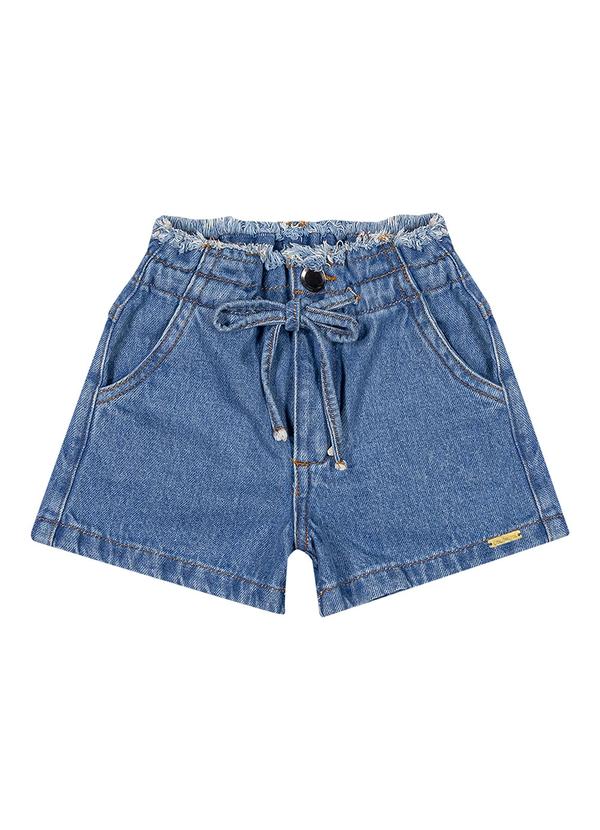 Colorittá - Short Infantil Menina Jeans Colorittá Azul