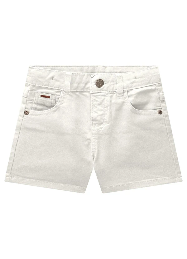 Milon - Short Infantil Menina Jeans Off White 3
