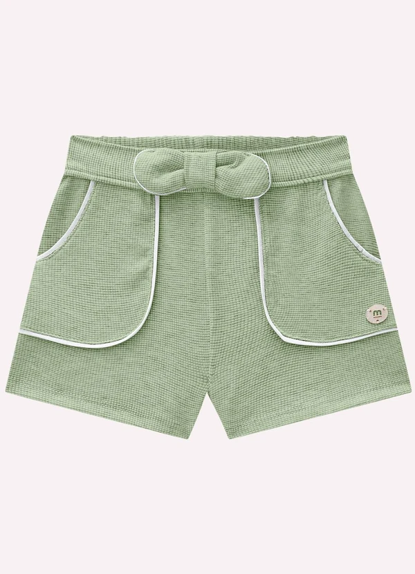 Milon - Short Infantil Menina Laço Verde 2