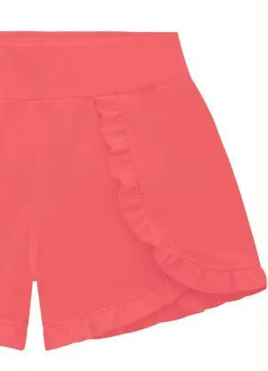 Milon - Short Infantil Menina Laranja - MILON
