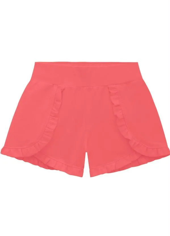 Milon - Short Infantil Menina Laranja