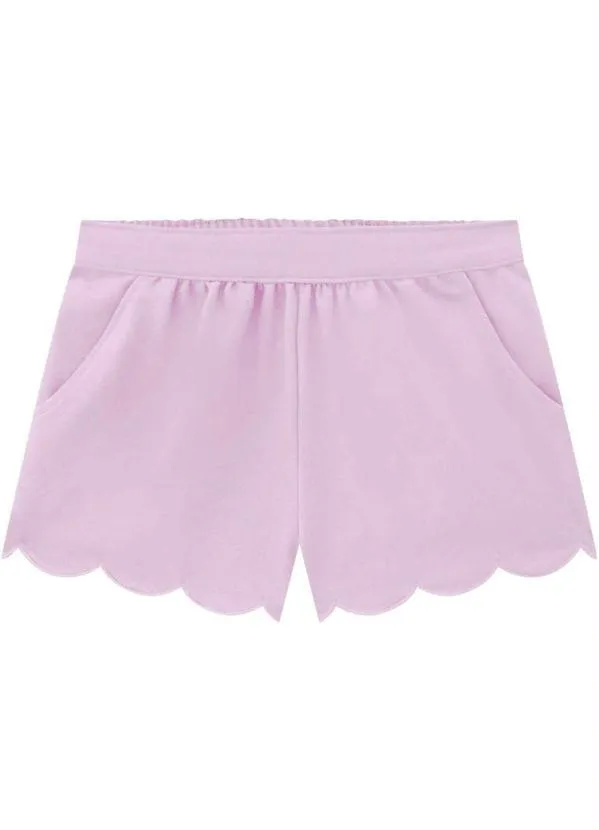 Milon - Short Infantil Menina Lilás