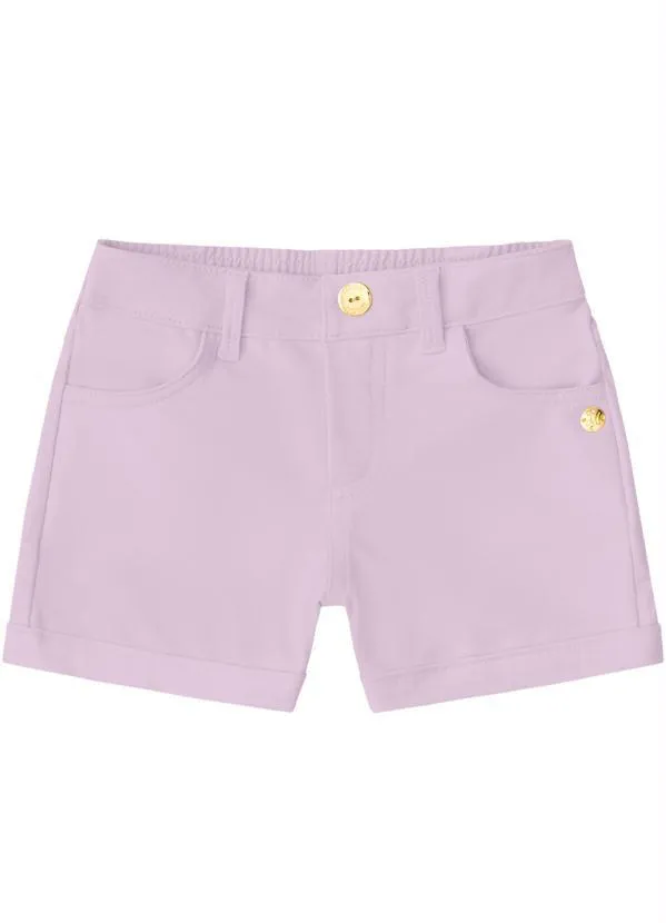 Milon - Short Infantil Menina Lilás