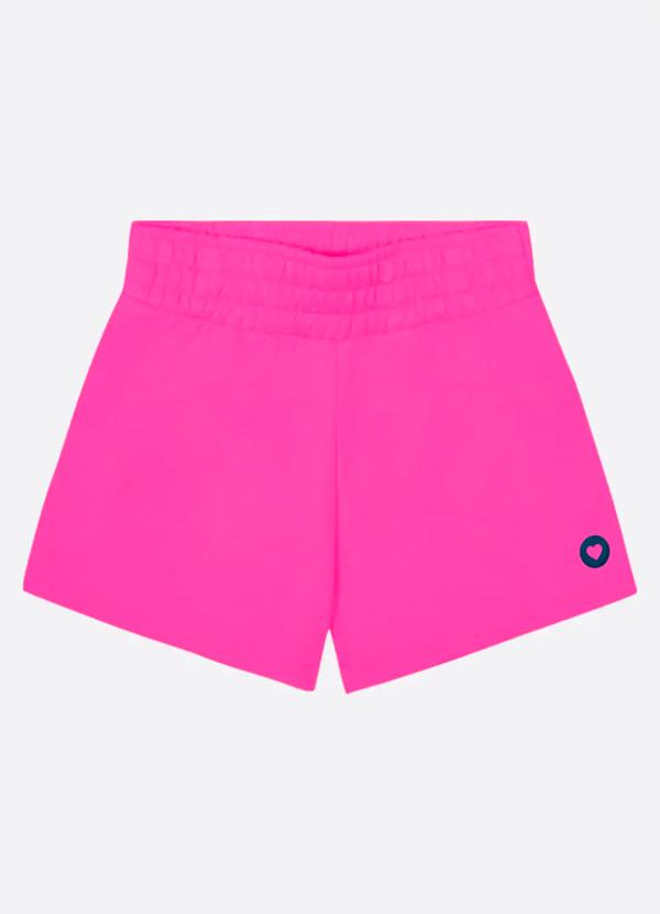 Kyly - Short Infantil Menina Liso Rosa