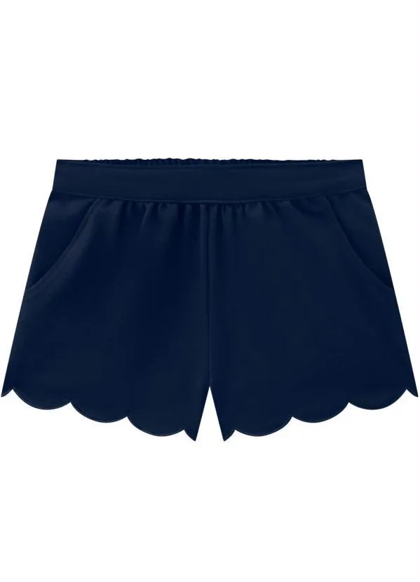 Milon - Short Infantil Menina Marinho