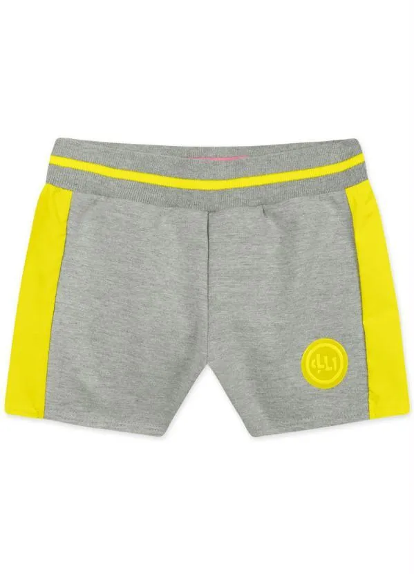 Lilica Ripilica - Short Infantil Menina Neon Cinza