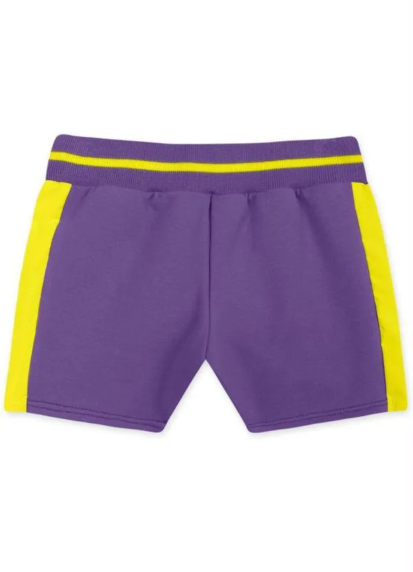 Lilica Ripilica - Short Infantil Menina Neon Roxo 2