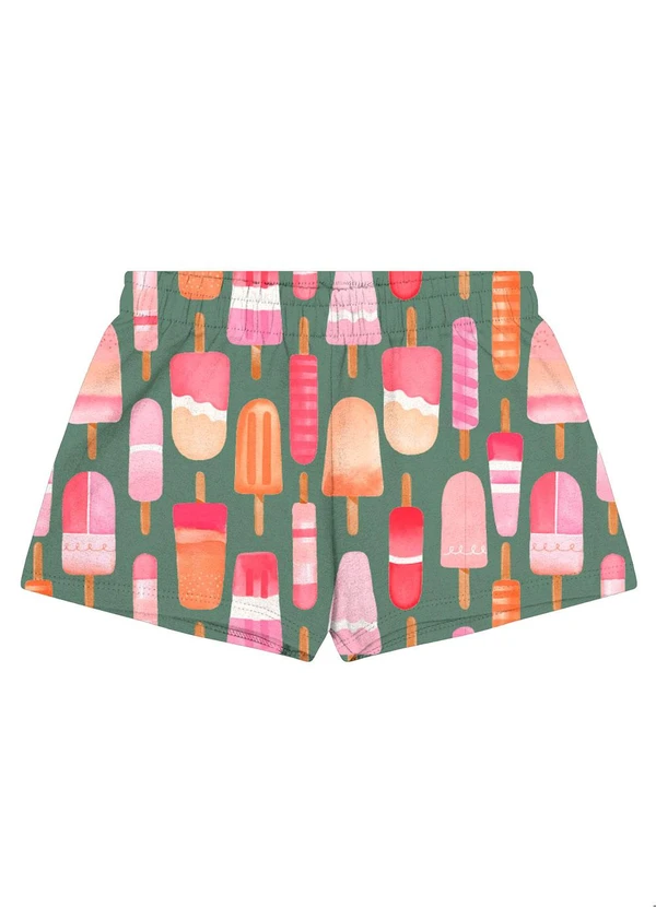 Kyly - Short Infantil Menina Pocolés Verde 1