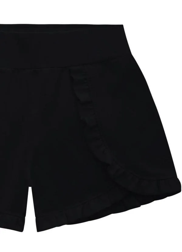 Milon - Short Infantil Menina Preto 2
