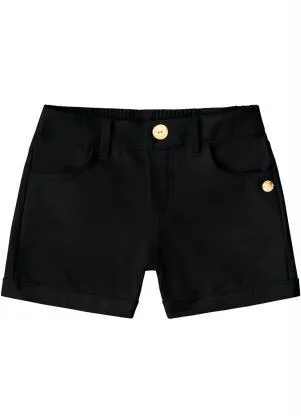 Milon - Short Infantil Menina Preto - MILON