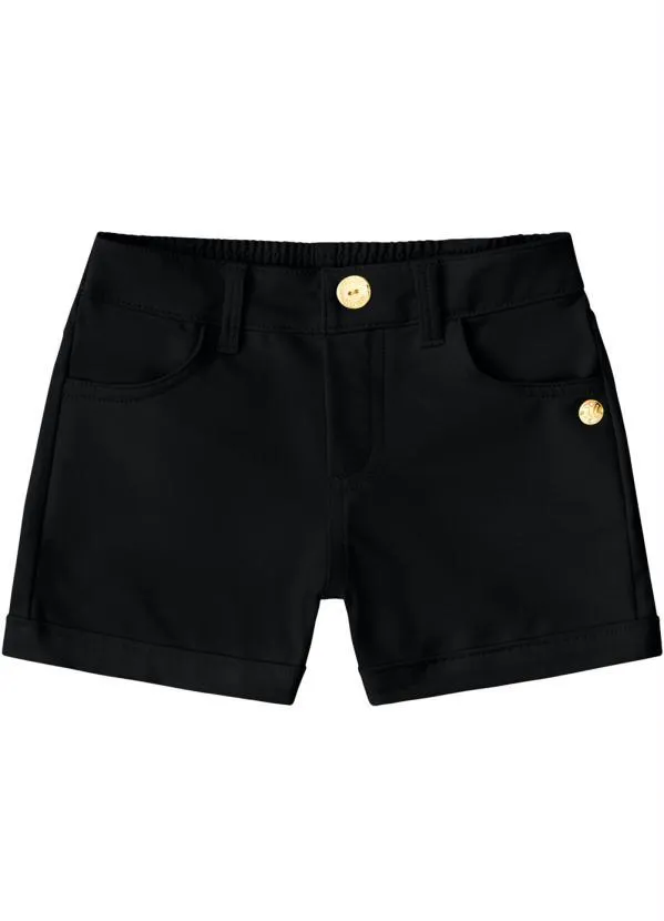 Milon - Short Infantil Menina Preto