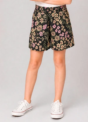 Milli e Nina - Short Infantil Menina Preto - MILLI E NINA