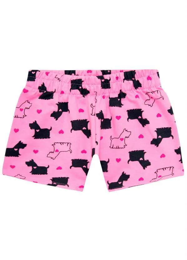 Kyly - Short Infantil Menina Rosa