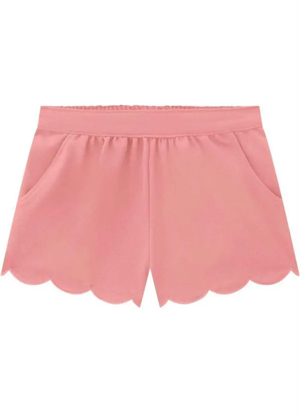 Milon - Short Infantil Menina Rosa