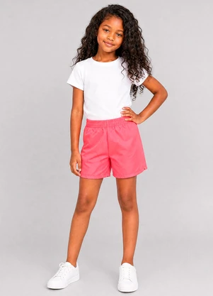 Milli e Nina - Short Infantil Menina Rosa - MILLI E NINA