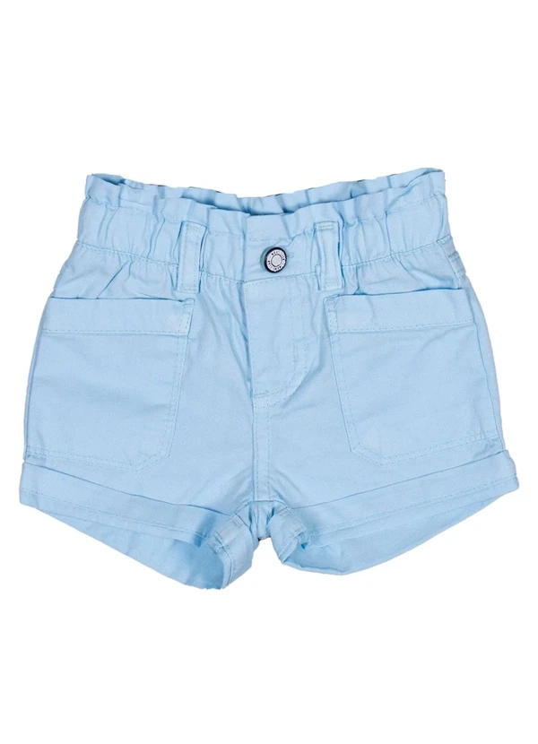 Milon - Short Infantil Menina Sarja Azul