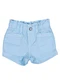 Milon - Short Infantil Menina Sarja Branco - variação: Azul