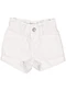 Milon - Short Infantil Menina Sarja Branco - variação: Branco