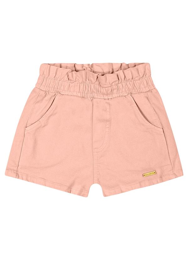 Colorittá - Short Infantil Menina Sarja Colorittá Rosa