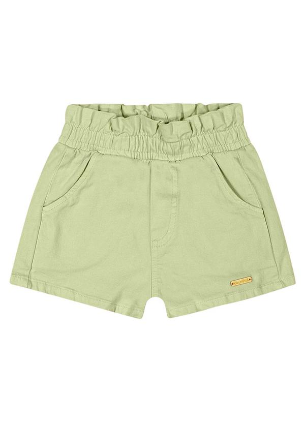 Colorittá - Short Infantil Menina Sarja Colorittá Verde 1