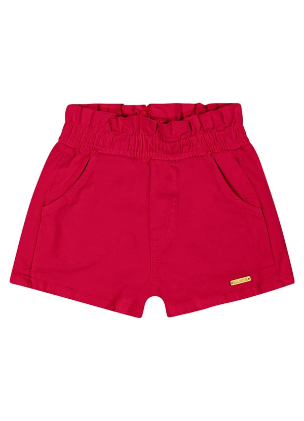 Colorittá Short Infantil Menina Sarja Colorittá Vermelho