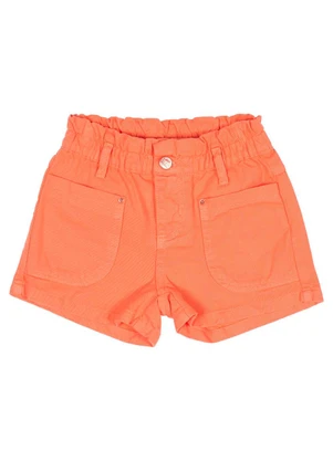 Milon - Short Infantil Menina Sarja Laranja - MILON
