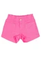 Milon - Short Infantil Menina Sarja Laranja - variação: Rosa