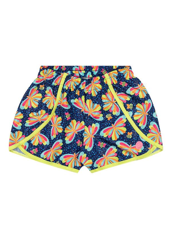Elian - Short Infantil Menina Tropical Elian Azul 3
