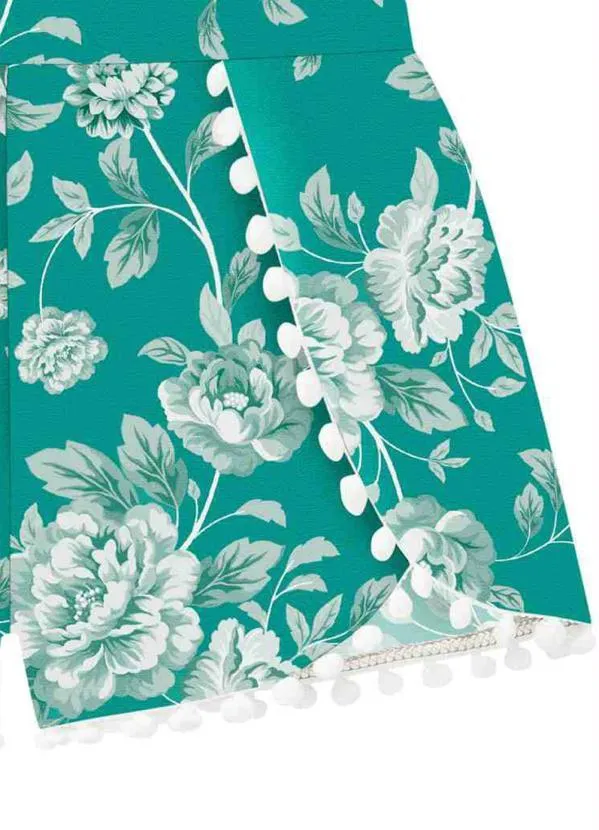 Milon - Short Infantil Menina Verde 2