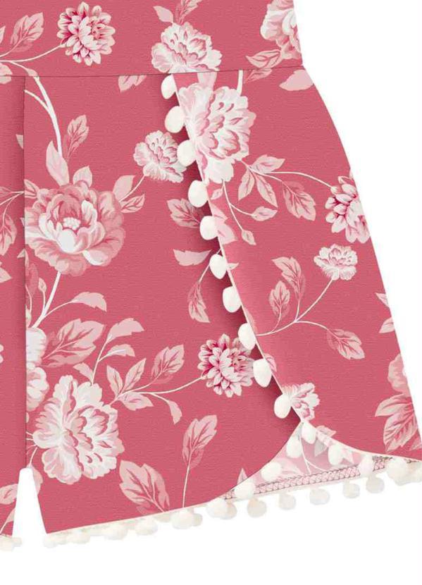 Milon - Short Infantil Menina Vermelho 2