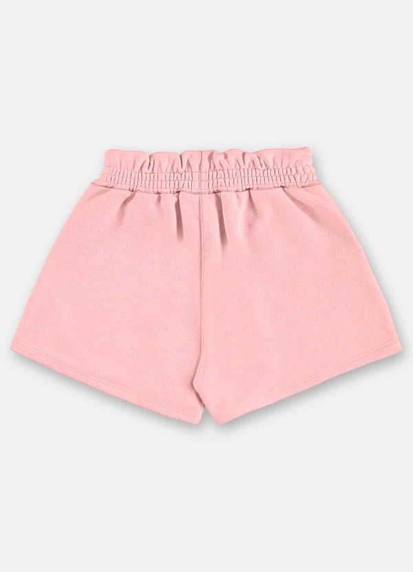 Up Baby - Short Infantil Moletom Linho Rosa 4