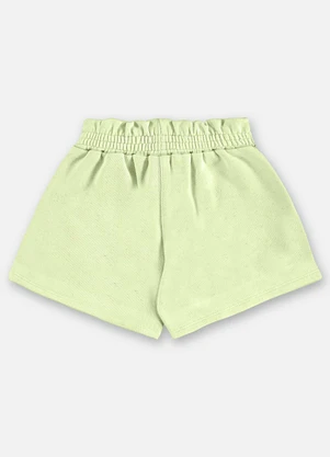 Up Baby - Short Infantil Moletom Linho Verde - UP BABY