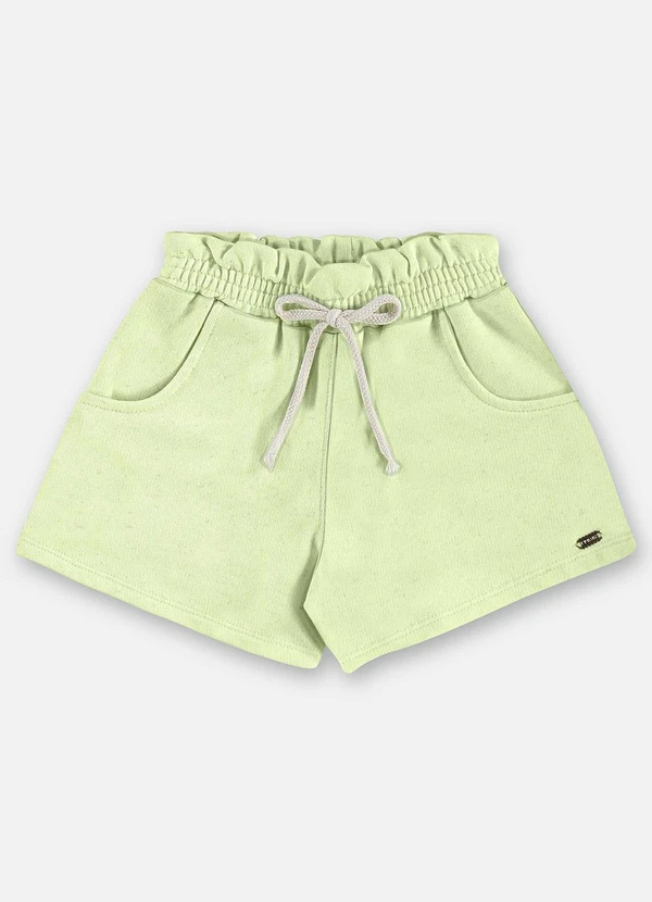 Up Baby - Short Infantil Moletom Linho Verde