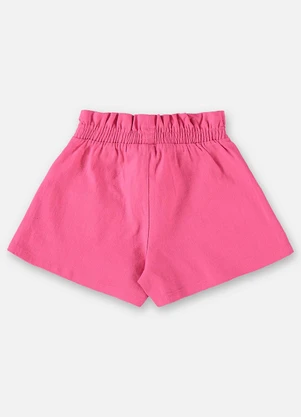Up Baby - Short Infantil para Menina em Linho Rosa - UP BABY