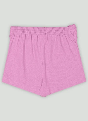 Up Baby - Short Infantil para Menina em Linho Roxo - UP BABY