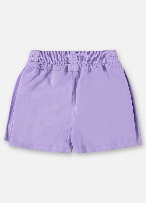 Up Baby - Short Infantil para Menina em Sarja Roxo 4
