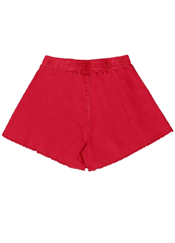 Quimby - Short Infantil Sarja com Elastano Vermelho 4