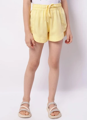 Torra - Short Infantil Viscose Cordão Elástico Amarelo - TORRA