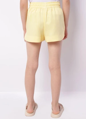 Torra - Short Infantil Viscose Cordão Elástico Amarelo - TORRA