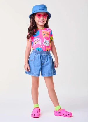 Bimbi - Short Jeans Azul Claro Azul - BIMBI