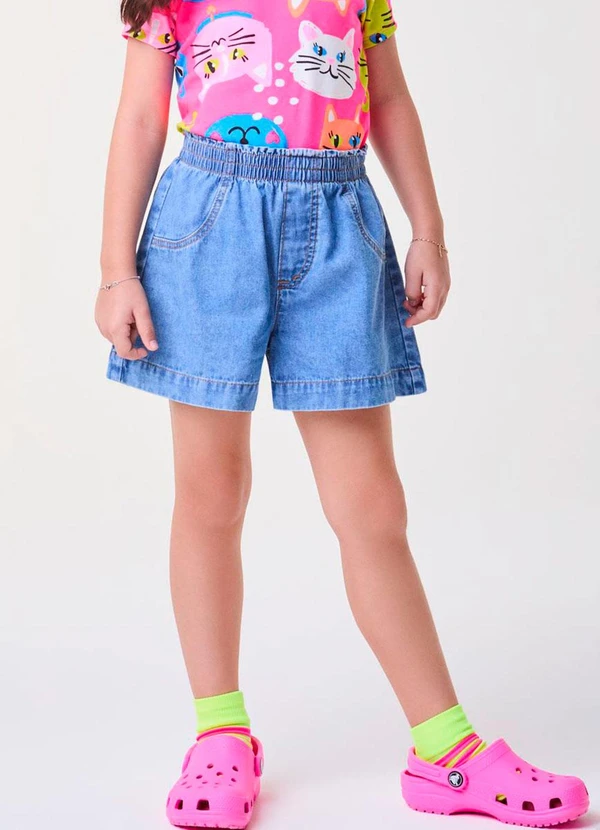 Bimbi - Short Jeans Azul Claro Azul