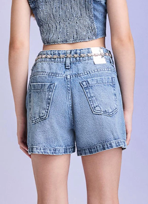 I Am - Short Jeans Claro Azul 2