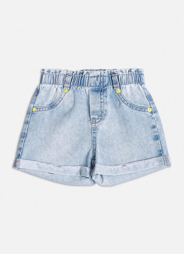 Momi - Short Jeans com Rebite Verde Azul 2