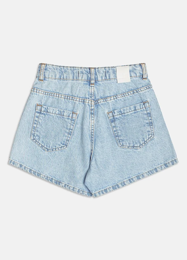 I Am - Short Jeans com Strass Azul 2