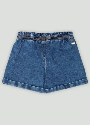 Short Jeans Infantil de Coração Up Baby Azul - UP BABY