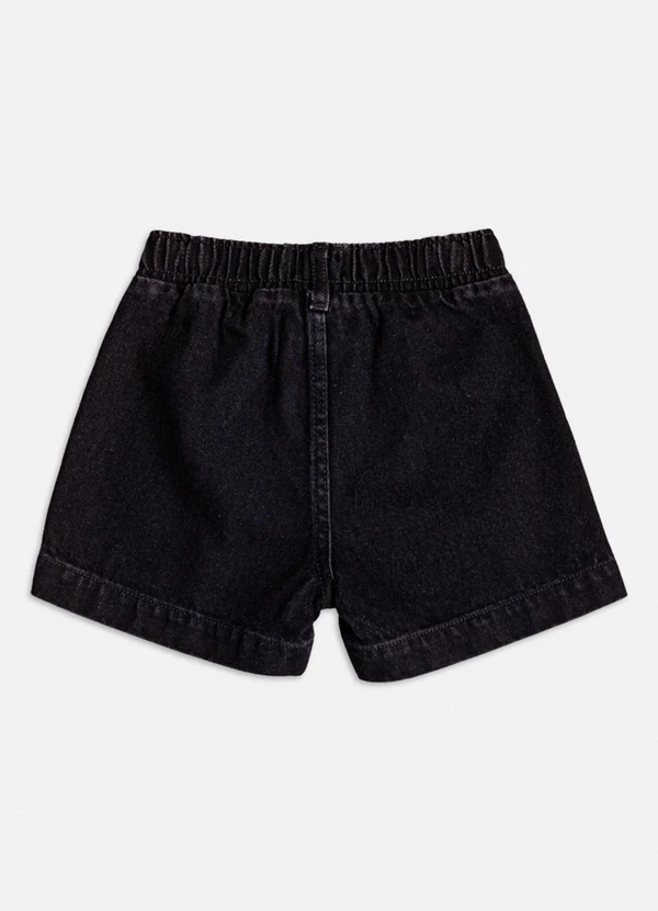 Momi - Short Jeans Preto com Strass Preto 7