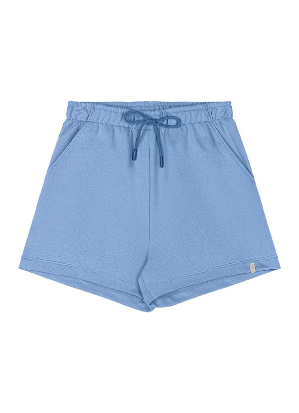 Gloss - Short Juvenil Básico em Moletom Azul 3