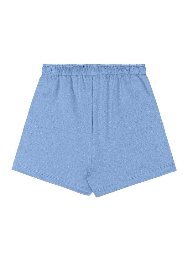 Gloss - Short Juvenil Básico em Moletom Azul 4
