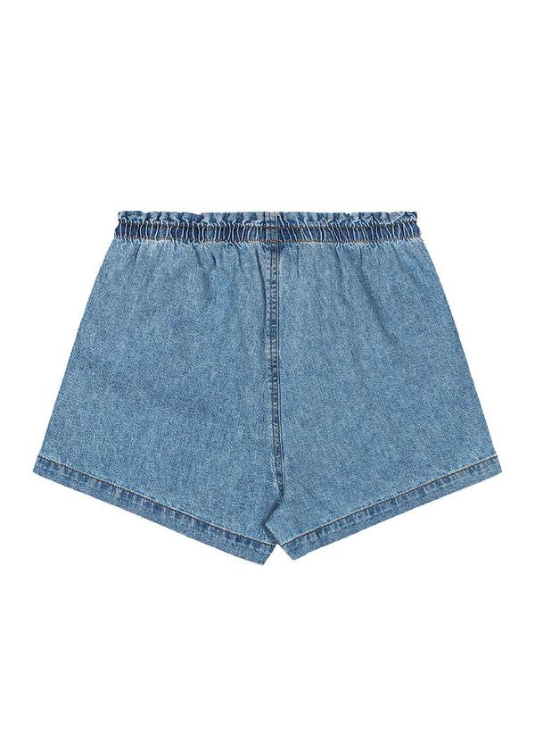 Gloss - Short Juvenil em Jeans com Strass Azul 6