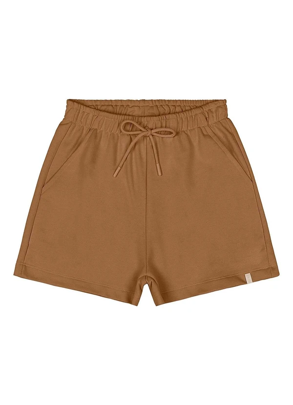 Gloss - Short Juvenil Moletom Marrom
